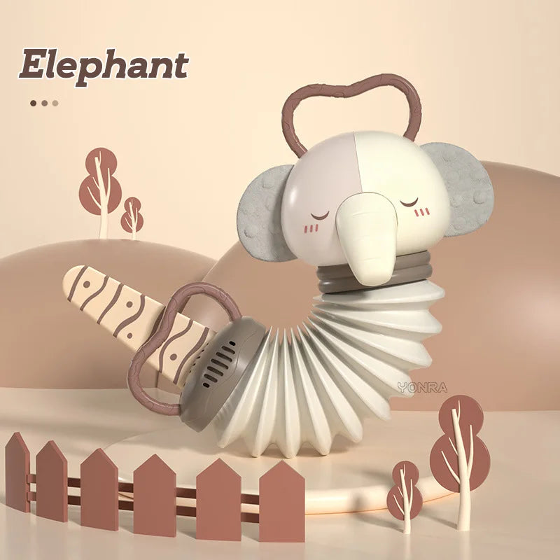 Accordéon hochet bébé 2-en-1, personnage Éléphant