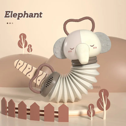 Accordéon hochet bébé 2-en-1, personnage Éléphant