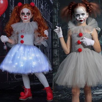 Collants blancs, accessoire pour déguisement de clown lumineux