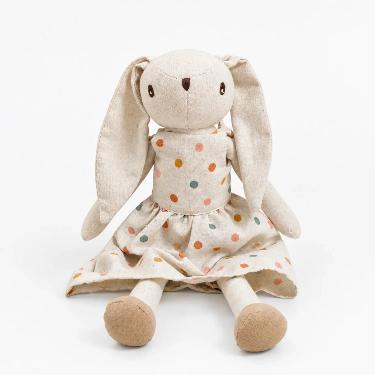 Peluche lapin en robe blanche, doudou doux pour enfants