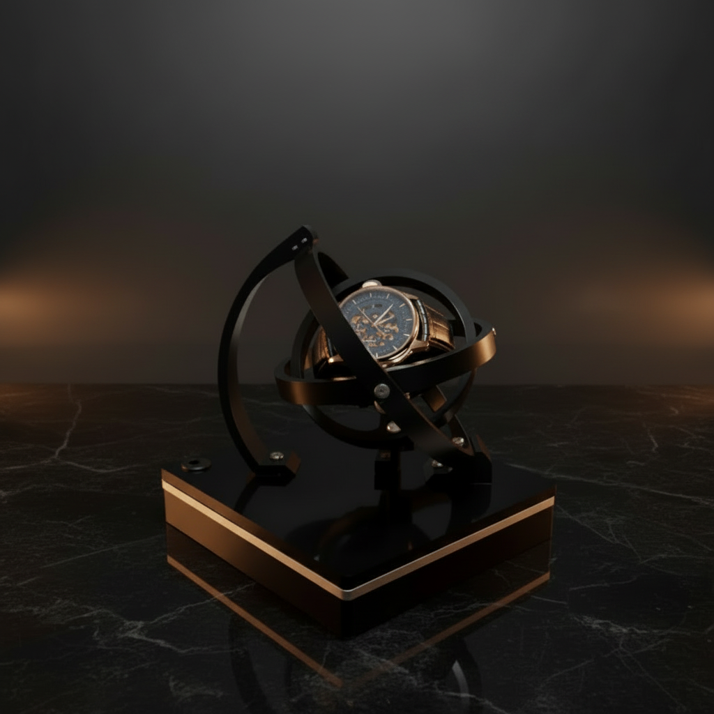 Boîte à montre automatique moteur silencieux, vue de face