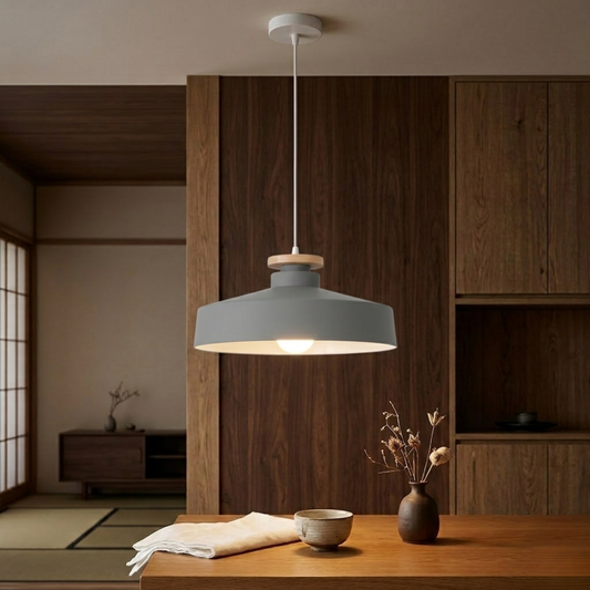 Suspension aluminium gris clair