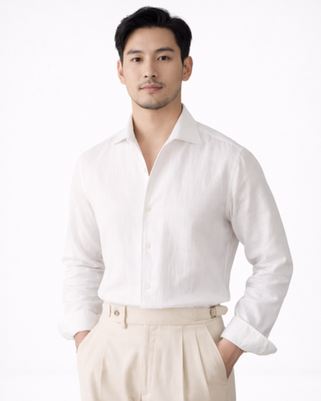 Chemise Homme Ajustée – Coupe Cintrée Col Classique, Élégance Bureau & Occasions Formelles, vue produit