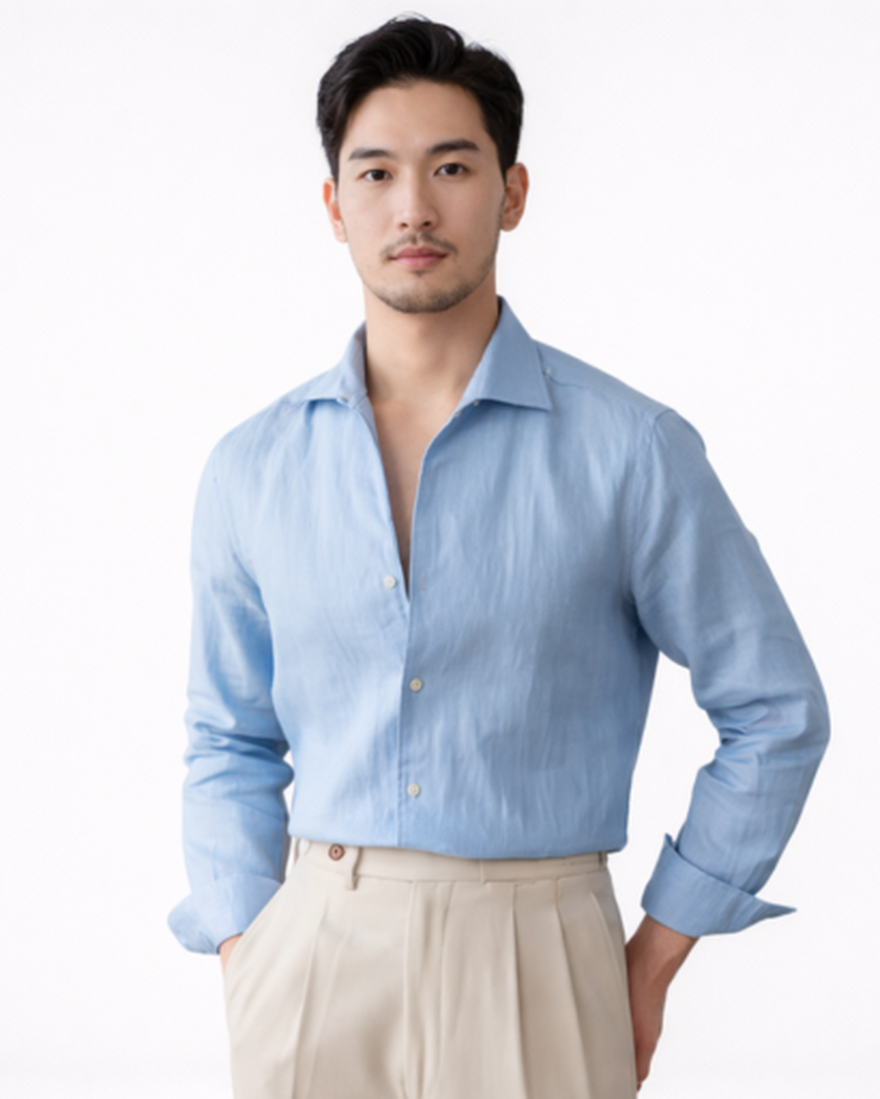 Chemise Homme Ajustée – Coupe Cintrée Col Classique, Élégance Bureau & Occasions Formelles, vue de détail