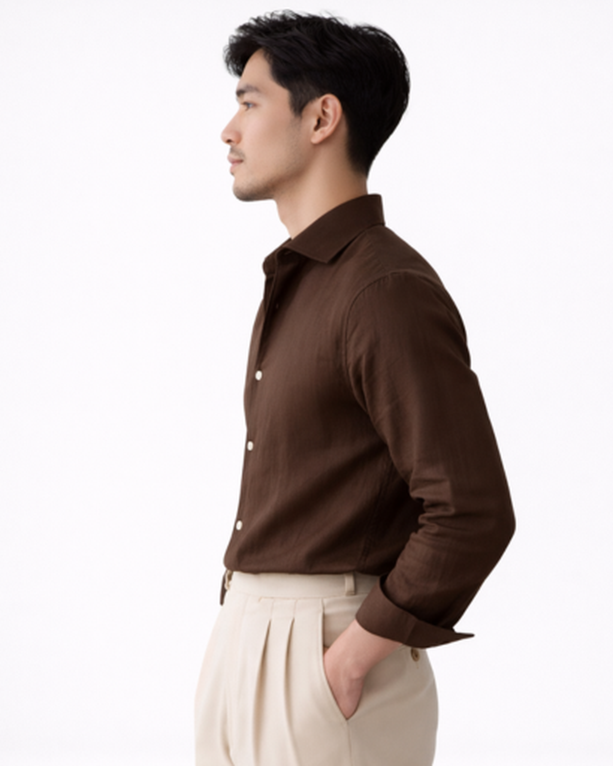 Chemise Homme Ajustée – Coupe Cintrée Col Classique, Élégance Bureau & Occasions Formelles, vue 8