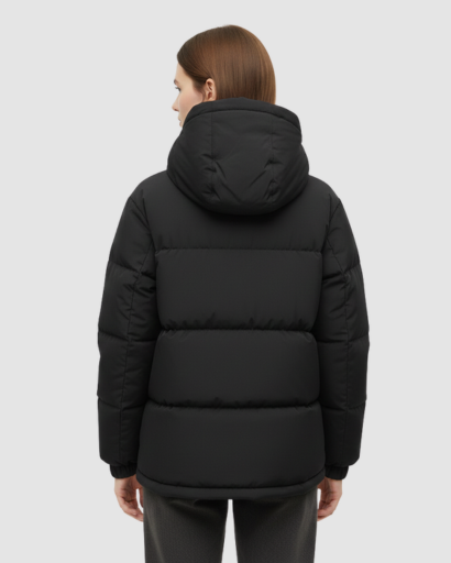 Manteau d'hiver femme rembourré porté en extérieur