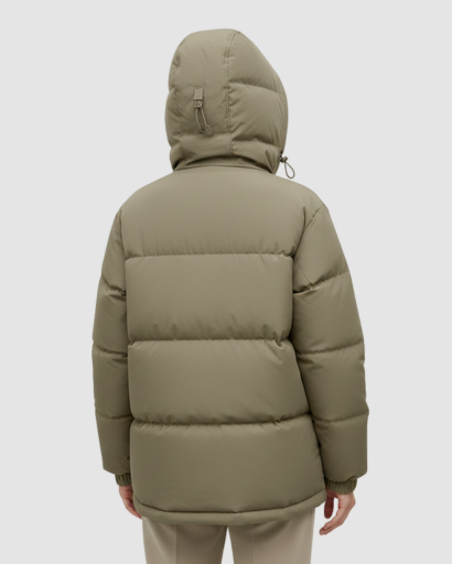 Manteau d'hiver femme rembourré porté en extérieur