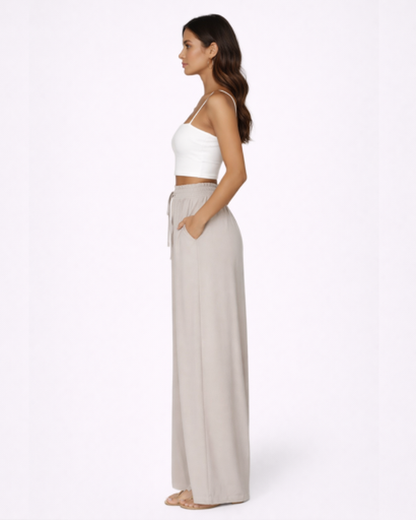 Pantalon Large Femme – Fluide & Taille Haute pour une Allure Élancée | Pantalon Jambe Large