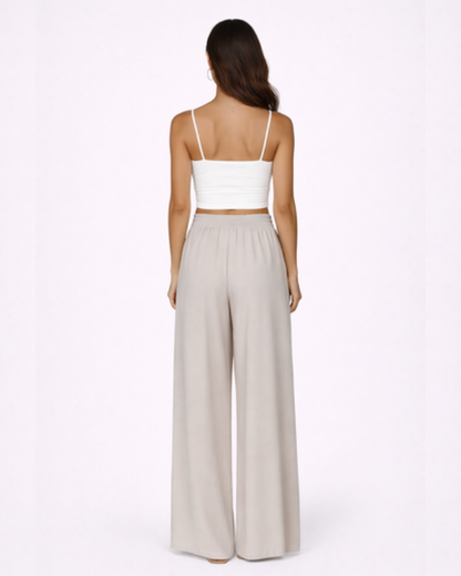 Pantalon Large Femme – Fluide & Taille Haute pour une Allure Élancée | Pantalon Jambe Large