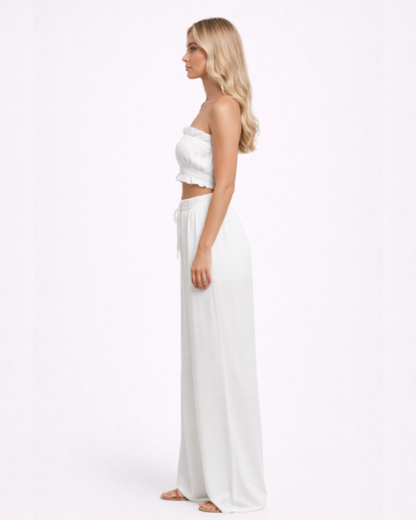 Pantalon Large Femme – Fluide & Taille Haute pour une Allure Élancée | Pantalon Jambe Large