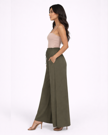 Pantalon Large Femme – Fluide & Taille Haute pour une Allure Élancée | Pantalon Jambe Large