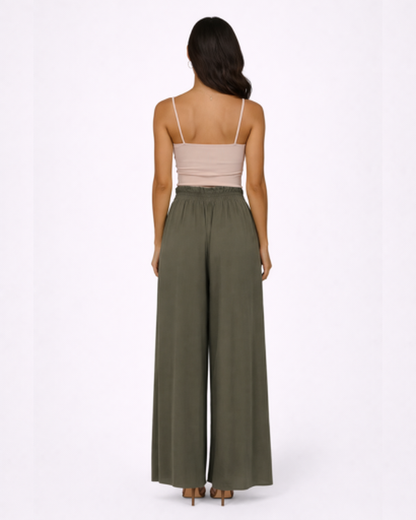 Pantalon Large Femme – Fluide & Taille Haute pour une Allure Élancée | Pantalon Jambe Large