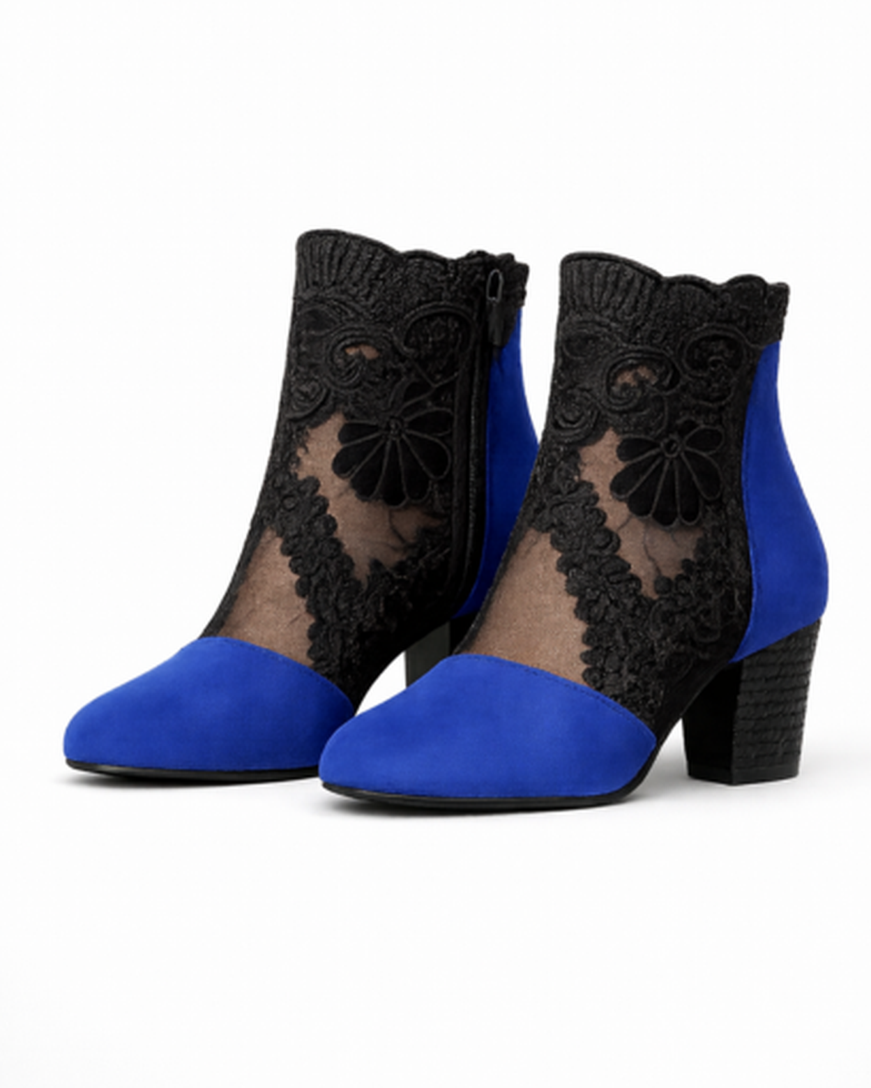 Bottines Talon Bloc Femme Dentelle – Élégance Féminine & Confort Assuré | Soirée & Quotidien