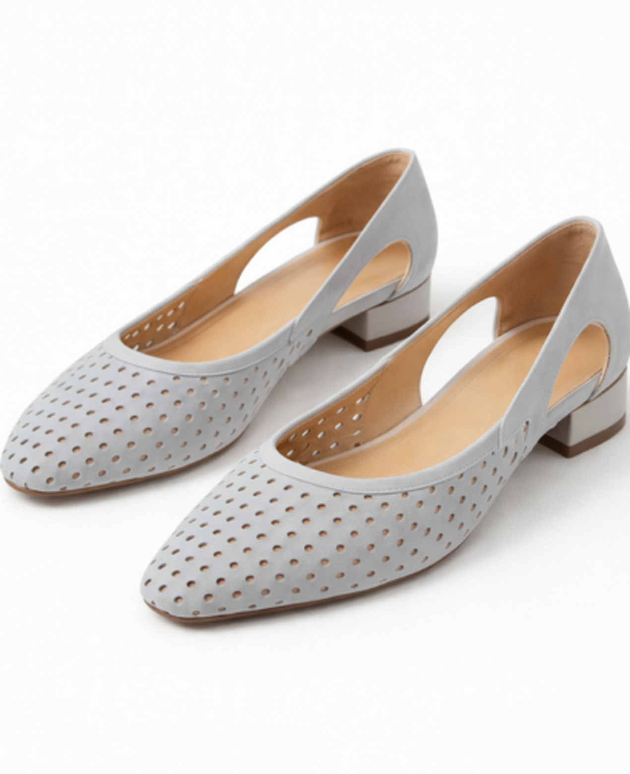 Escarpins Slingback Femme – Bout Pointu Perforé & Talon Bas, Élégance Chic Bureau