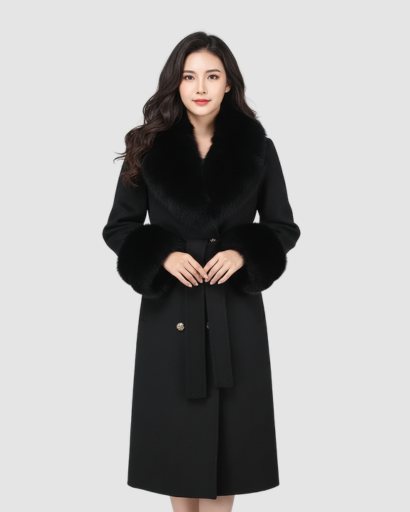 Manteau Long Laine
