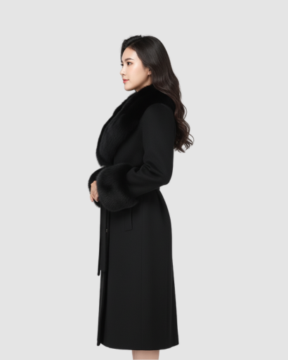 Manteau Long Laine
