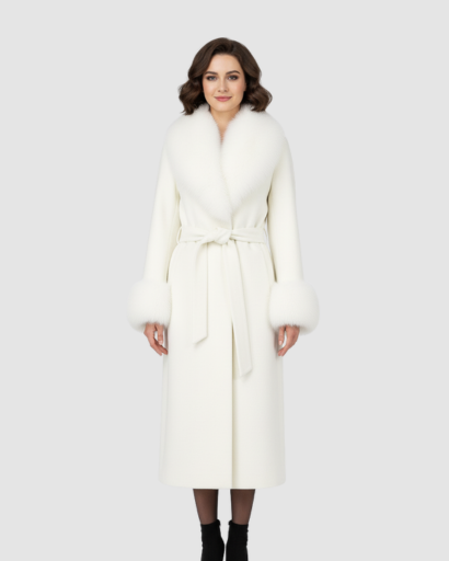 Manteau Long Laine