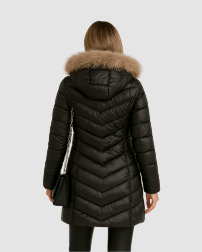 Manteau long femme vue 3