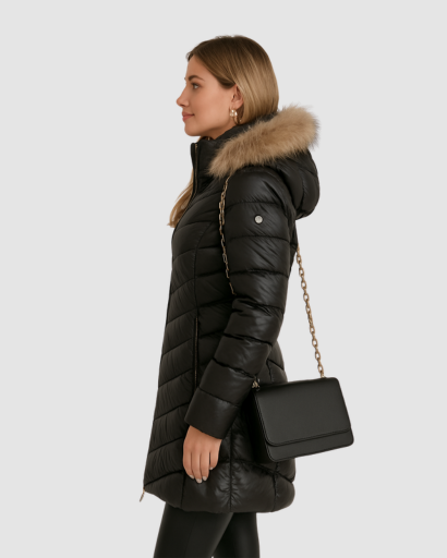 Manteau long femme vue 4