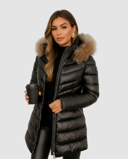 Manteau long femme vue 2