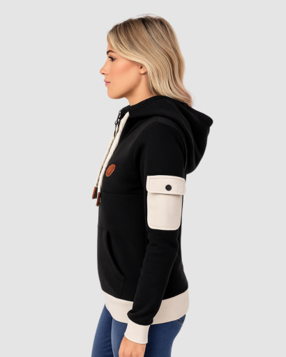 Sweat à Capuche Femme Zippé