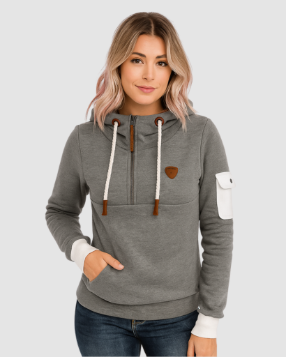 Sweat à Capuche Femme Zippé
