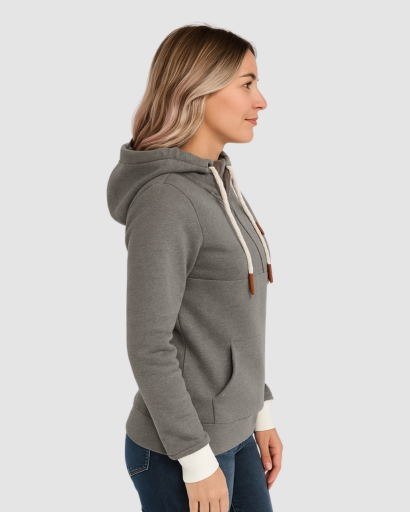Sweat à Capuche Femme Zippé