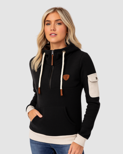 Sweat à Capuche Femme Zippé
