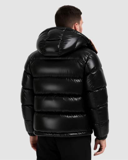 Doudoune homme capuche rouge