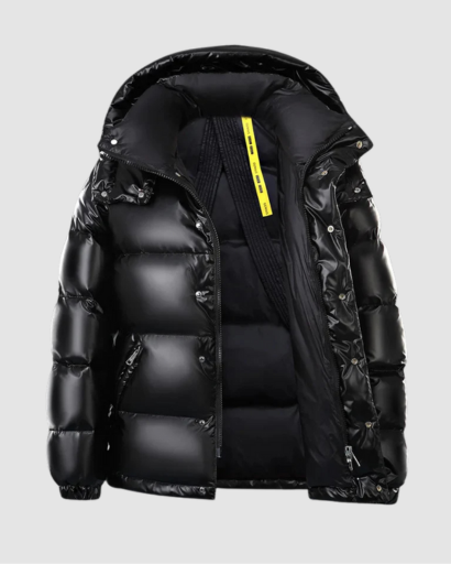 Doudoune homme capuche verte