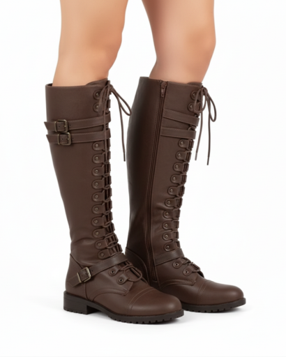 Bottes Hautes Femme à Lacets