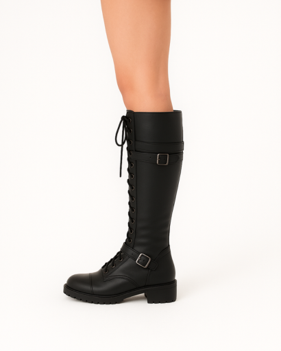Bottes Hautes Femme à Lacets