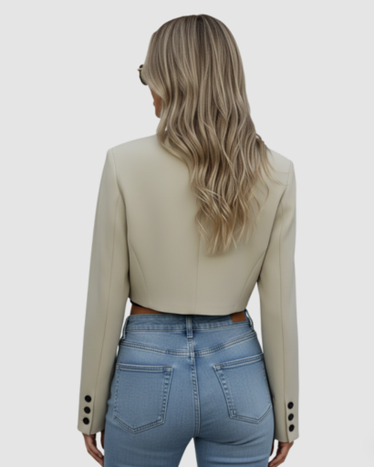Blazer Court Femme Chic à Coupe Structurée – Veste Cropped Élégante