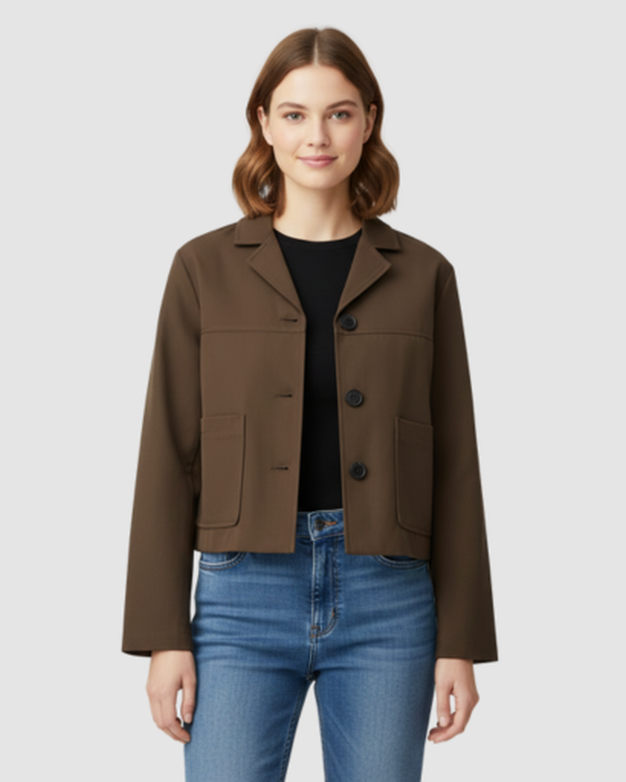 Veste Courte Femme Col Tailleur – Coupe Structurée & Style Chic | Bureau & Soirée