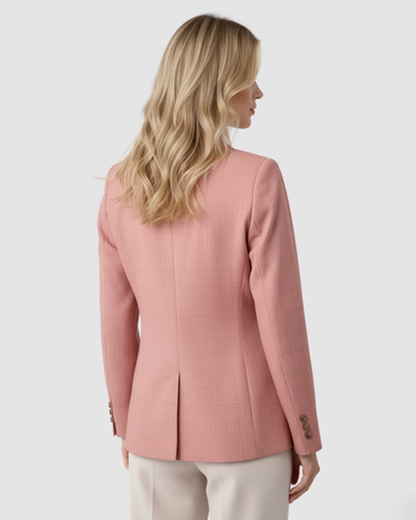 Blazer Femme Cintré Carreaux – Coupe Ajustée & Style Tendance | Bureau & Casual Chic