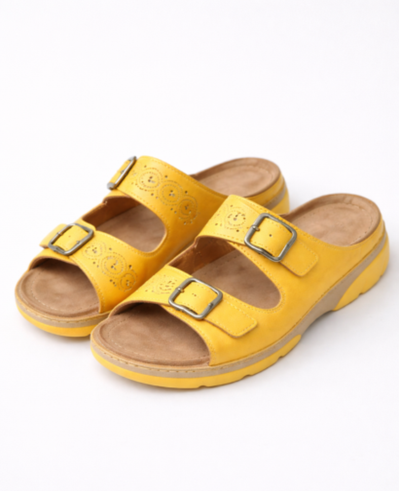 Sandales compensées confort à double bride réglable | plateforme femme
