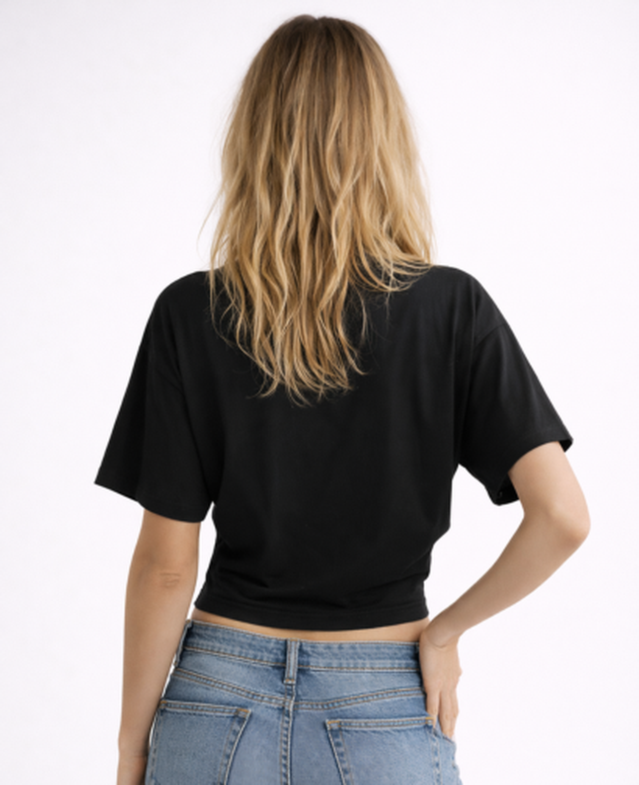 Top Court Femme Drapé – Encolure Ronde & Manches Courtes, Style Décontracté Chic