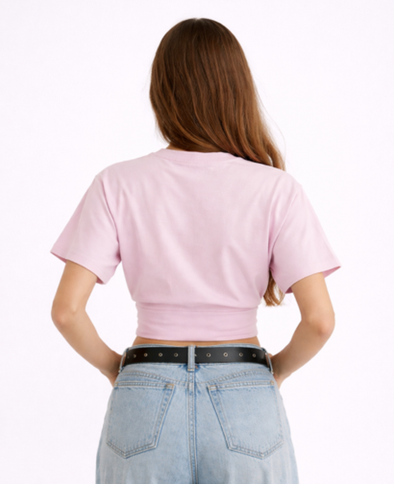 Top Court Femme Drapé – Encolure Ronde & Manches Courtes, Style Décontracté Chic