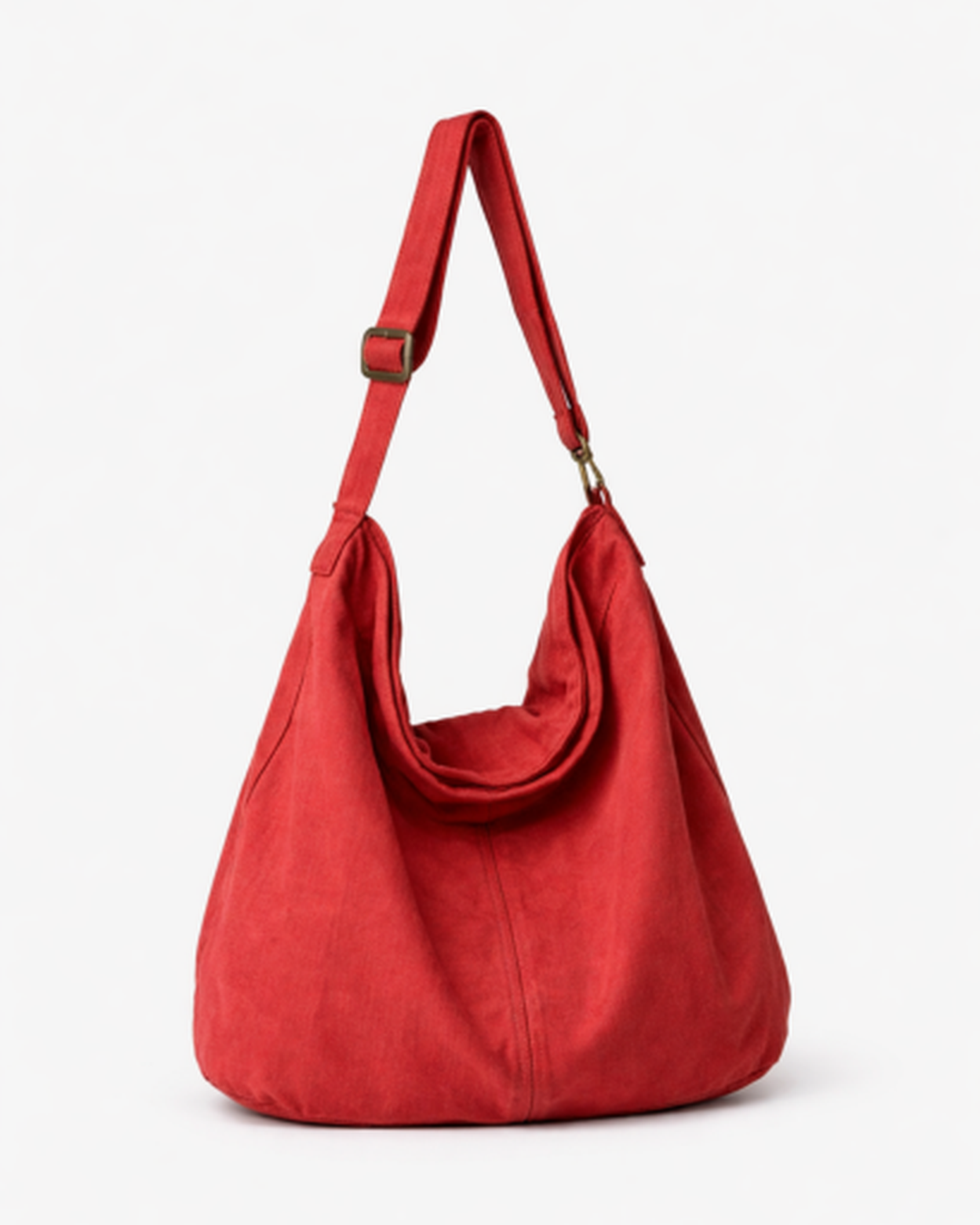 Sac hobo femme en cuir souple, bandoulière réglable, vue de dos