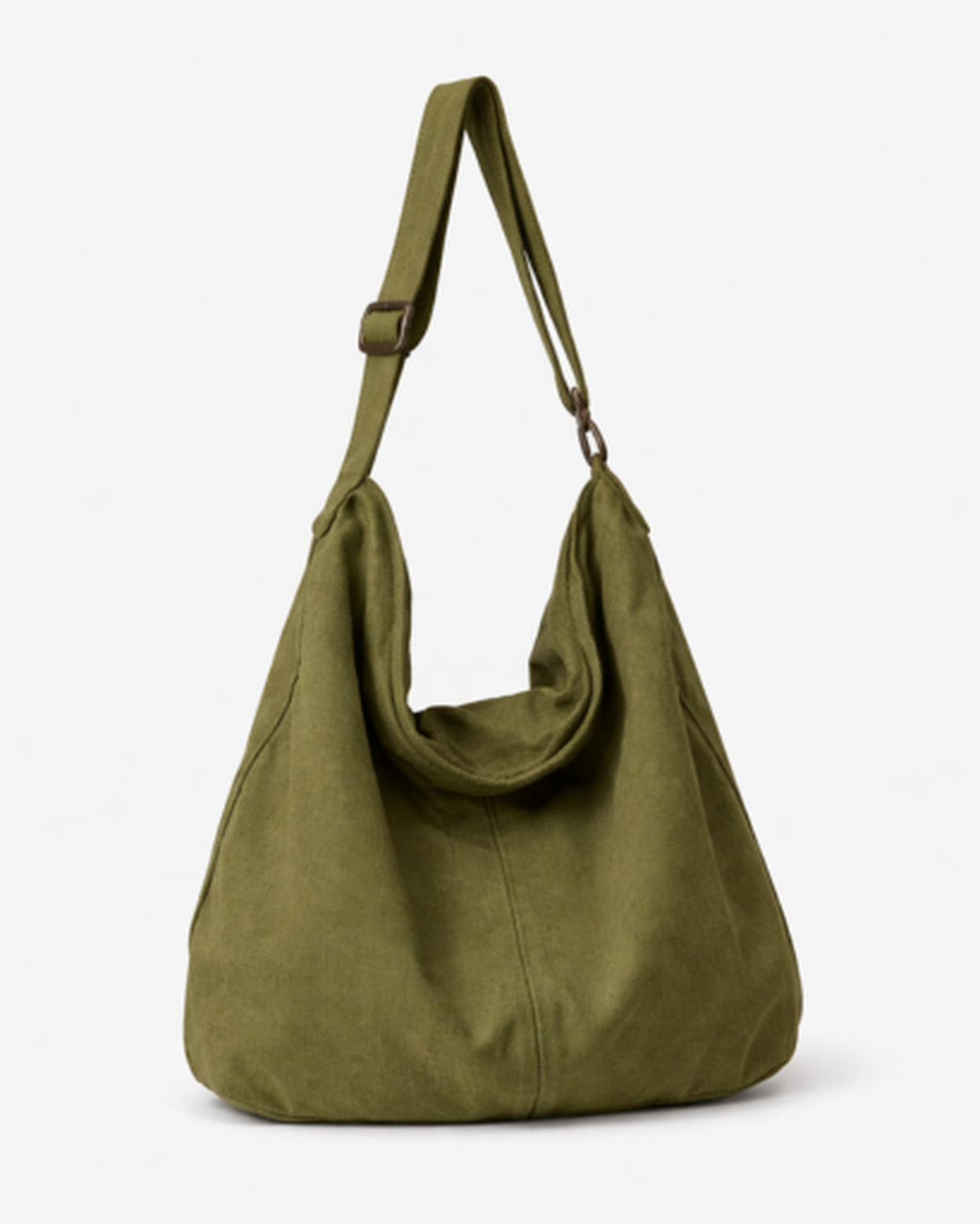 Sac hobo femme en cuir souple, bandoulière réglable, détail matière