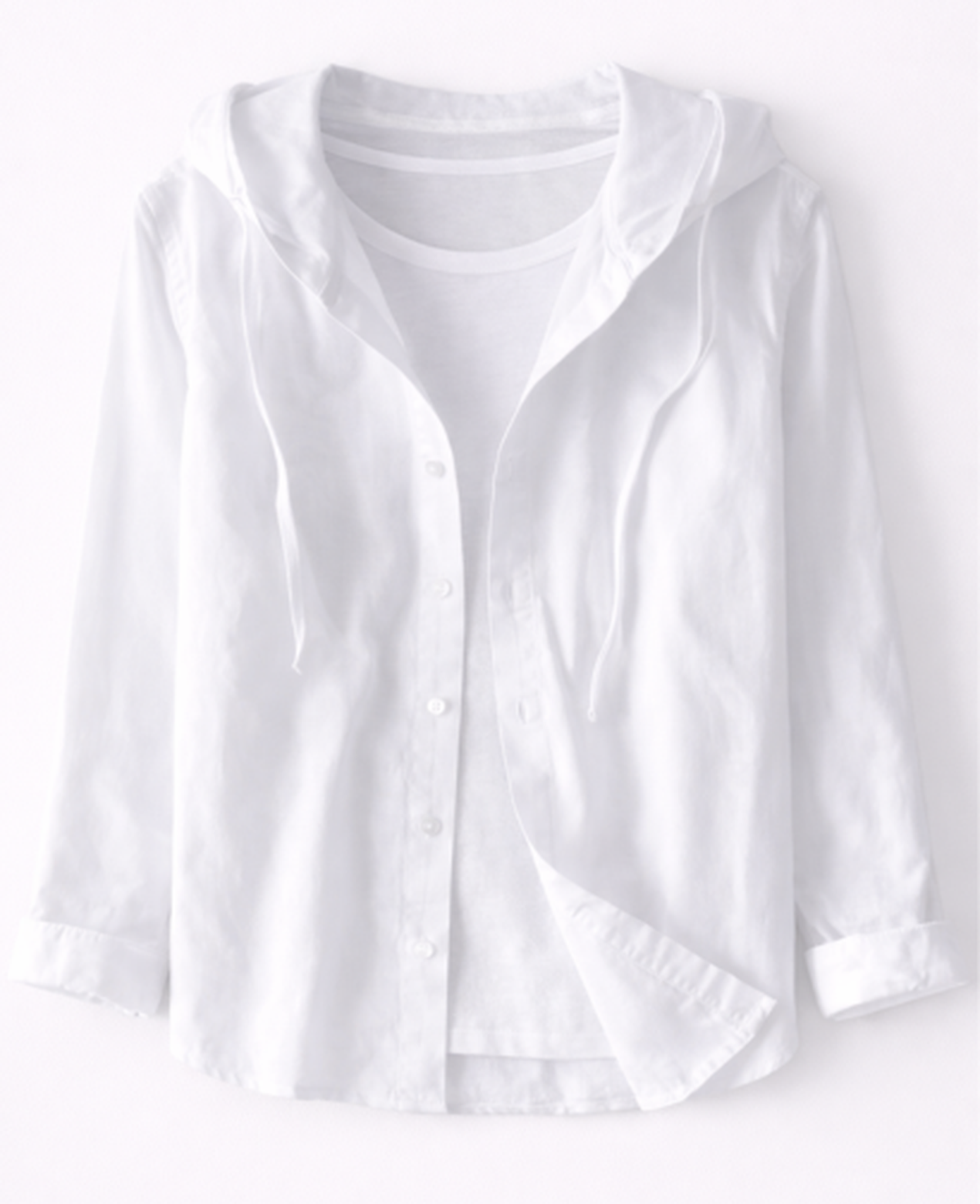 Chemise Femme Rayée À Capuche – Coupe Décontractée Boutonnée, Style Casual Chic Moderne