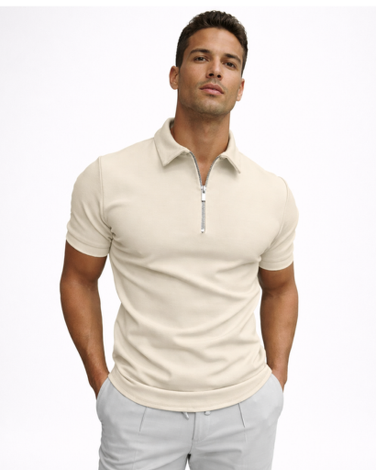 Polo Zip Homme – vue 2