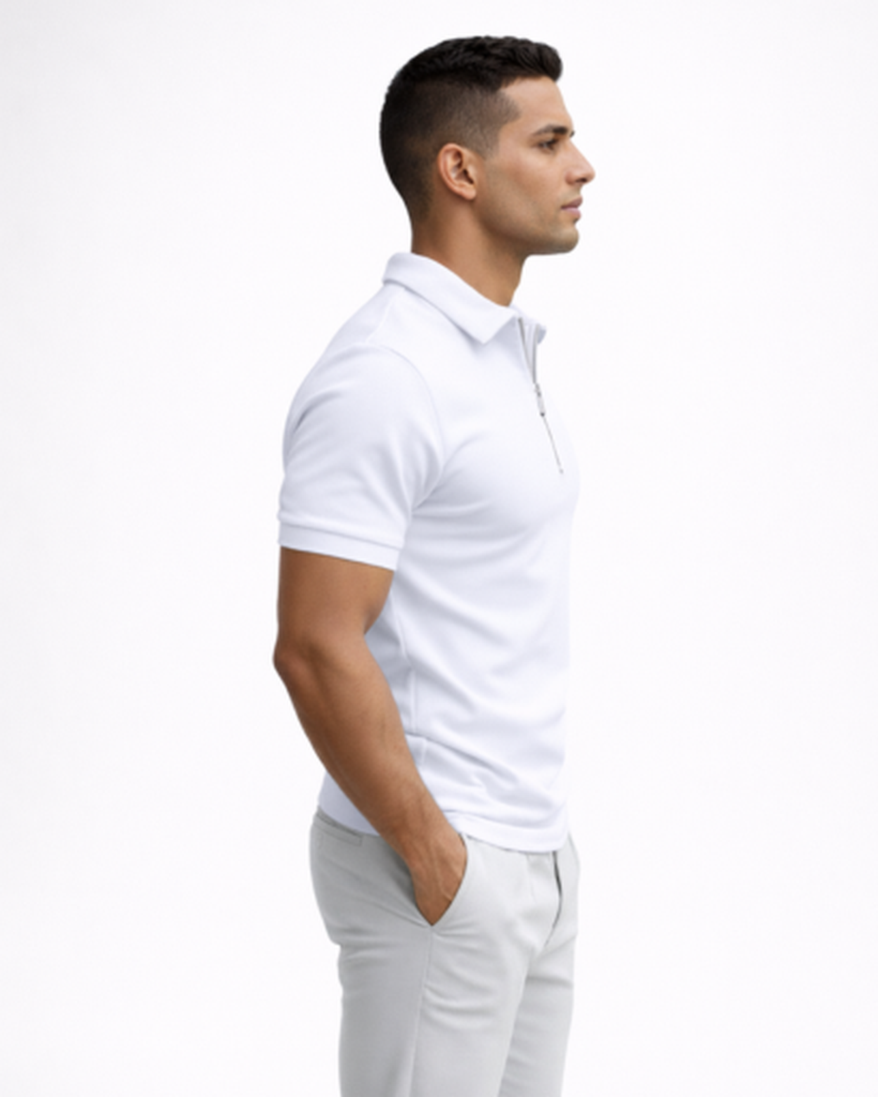 Polo Zip Homme – vue 7