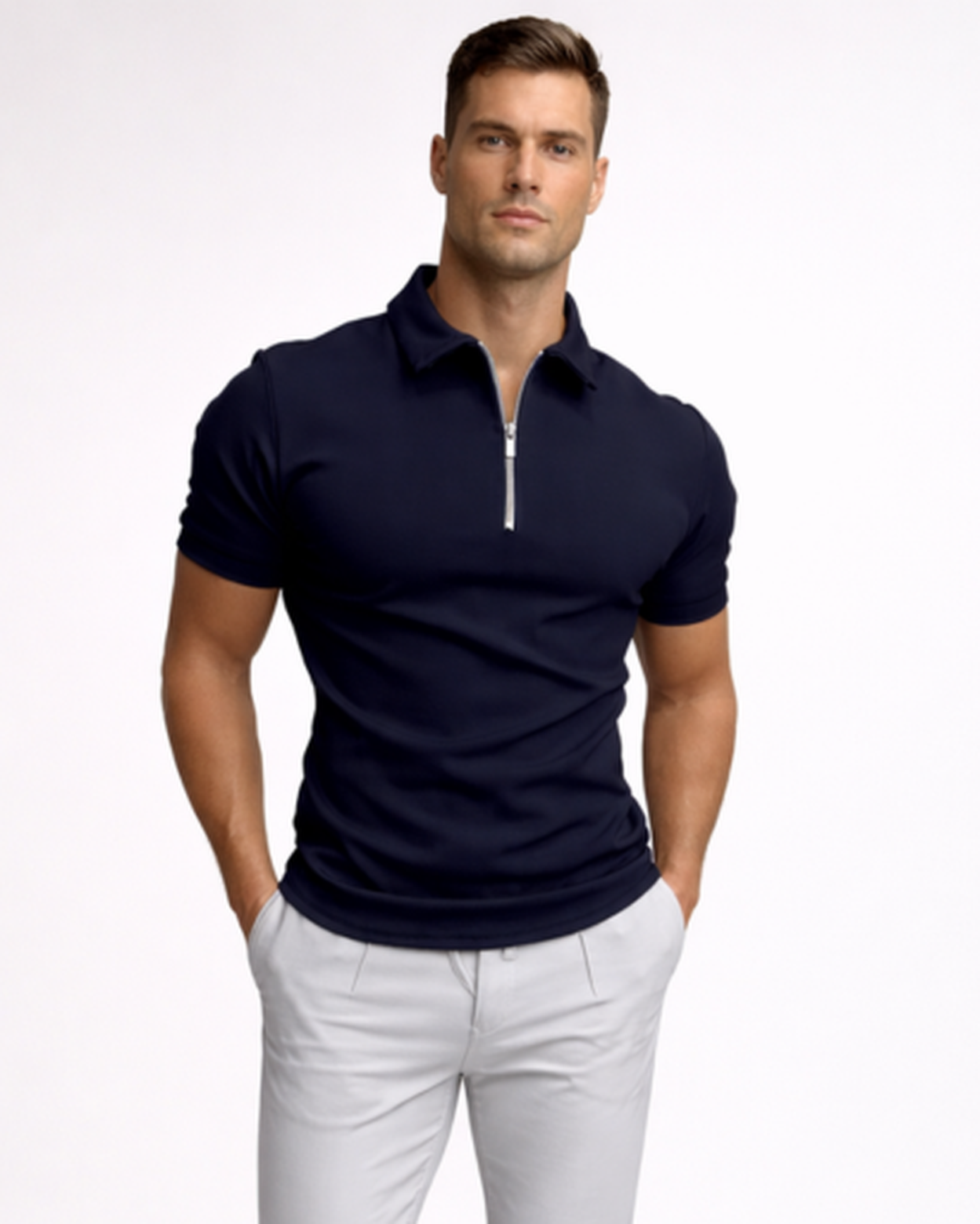 Polo Zip Homme – vue 5