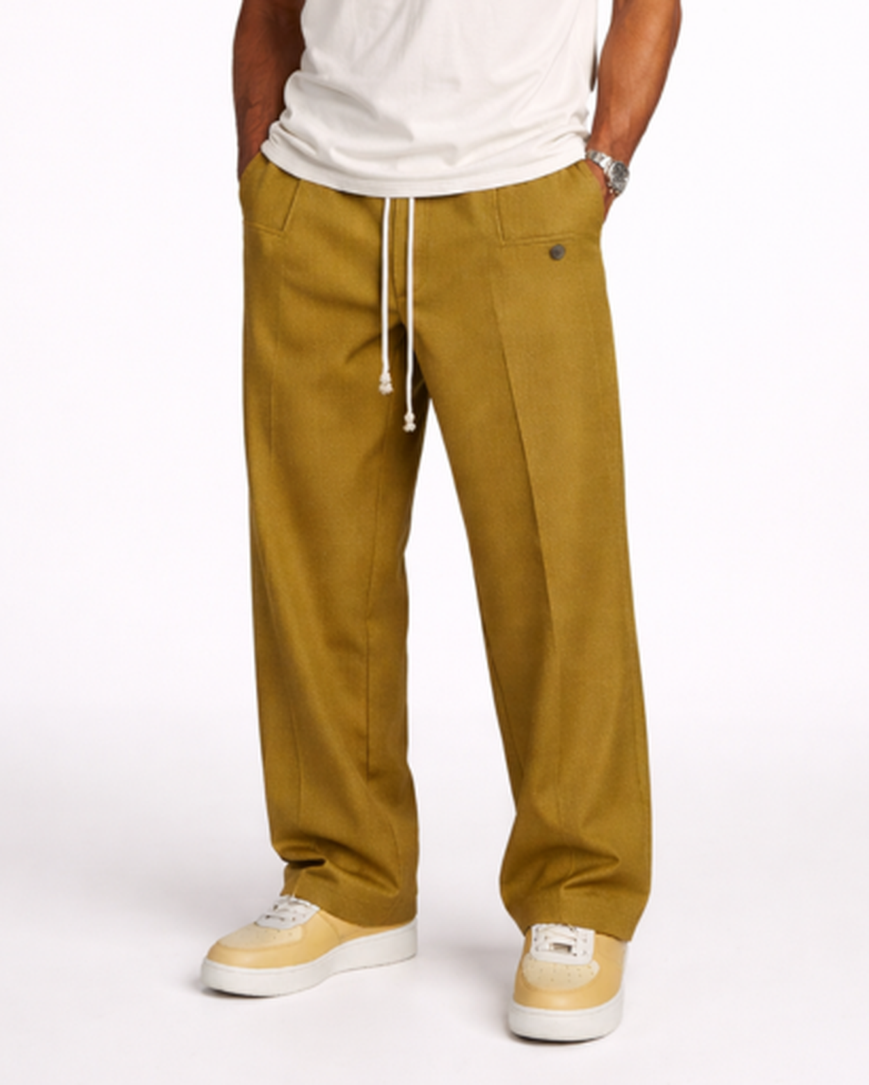 Pantalon Homme Coupe Droite Taille Élastique – Confort Souple & Style Épuré | Casual & Week-End