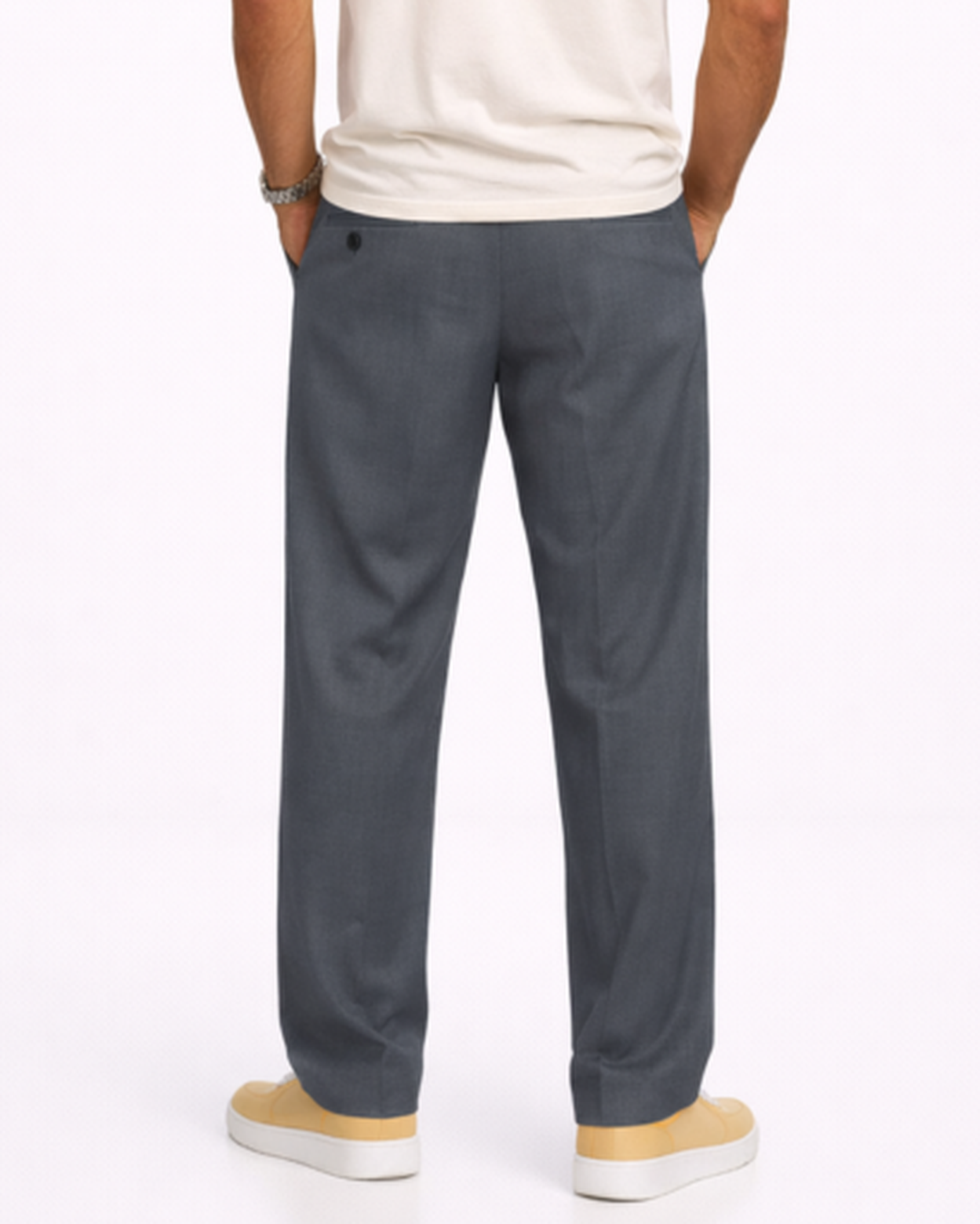 Pantalon Homme Coupe Droite Taille Élastique – Confort Souple & Style Épuré | Casual & Week-End