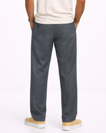 Pantalon Homme Coupe Droite Taille Élastique – Confort Souple & Style Épuré | Casual & Week-End