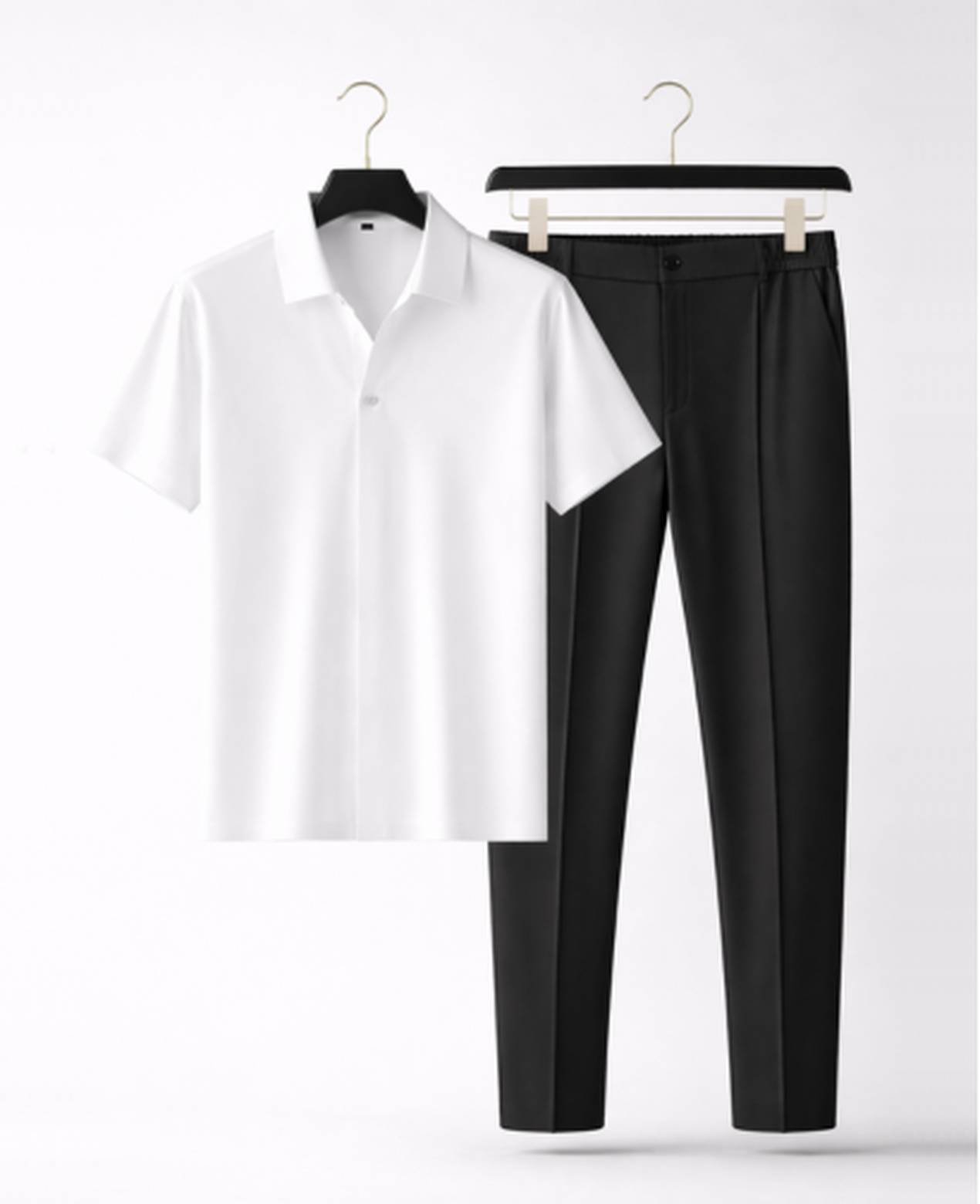 Ensemble homme chemise manches courtes et pantalon coupe ajustée