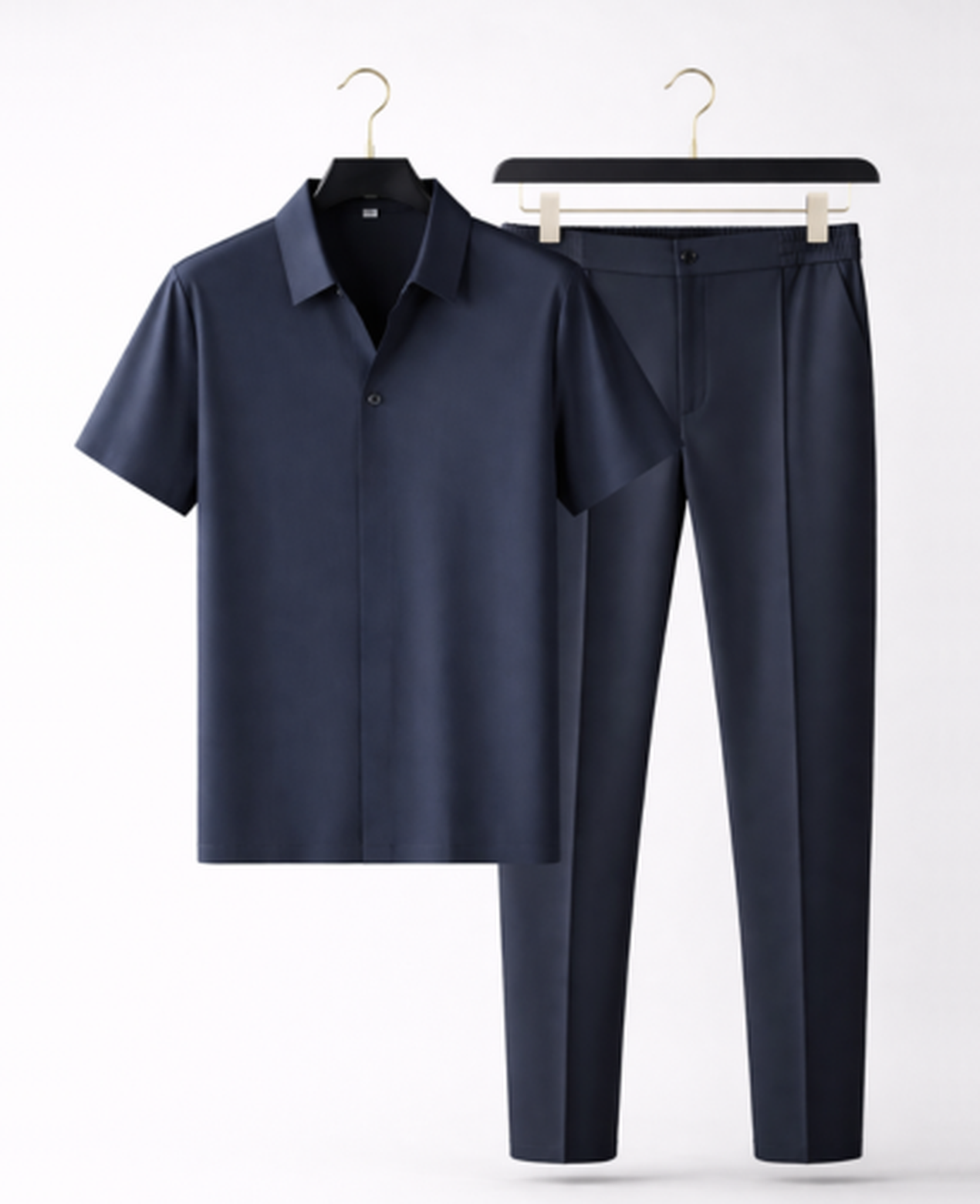 Ensemble homme chemise manches courtes et pantalon coupe ajustée
