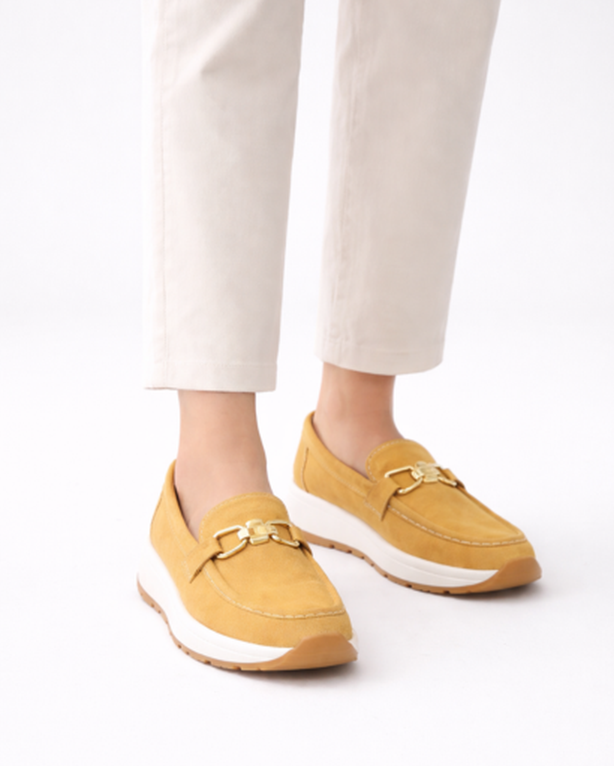 Mocassins Femme Plateforme – Chaîne Métallique & Style Casual Chic | Confort & Élégance Quotidienne